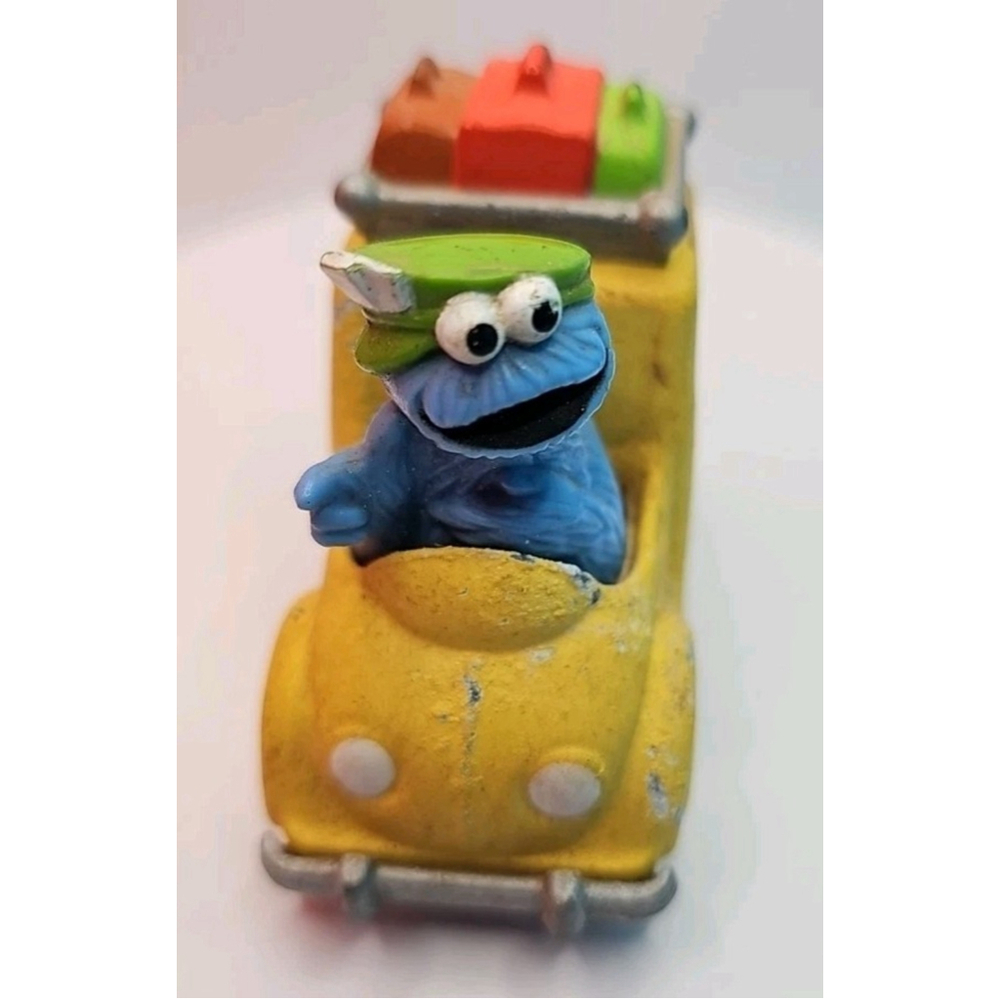 Vintage 1983 Muppets Die Cast Metal Car Cookie Monster Playskool Sesame Street